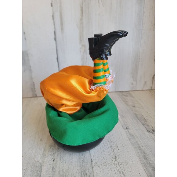 Gemmy Animated kicking witch cauldron Halloween prop - Picture 2 of 9
